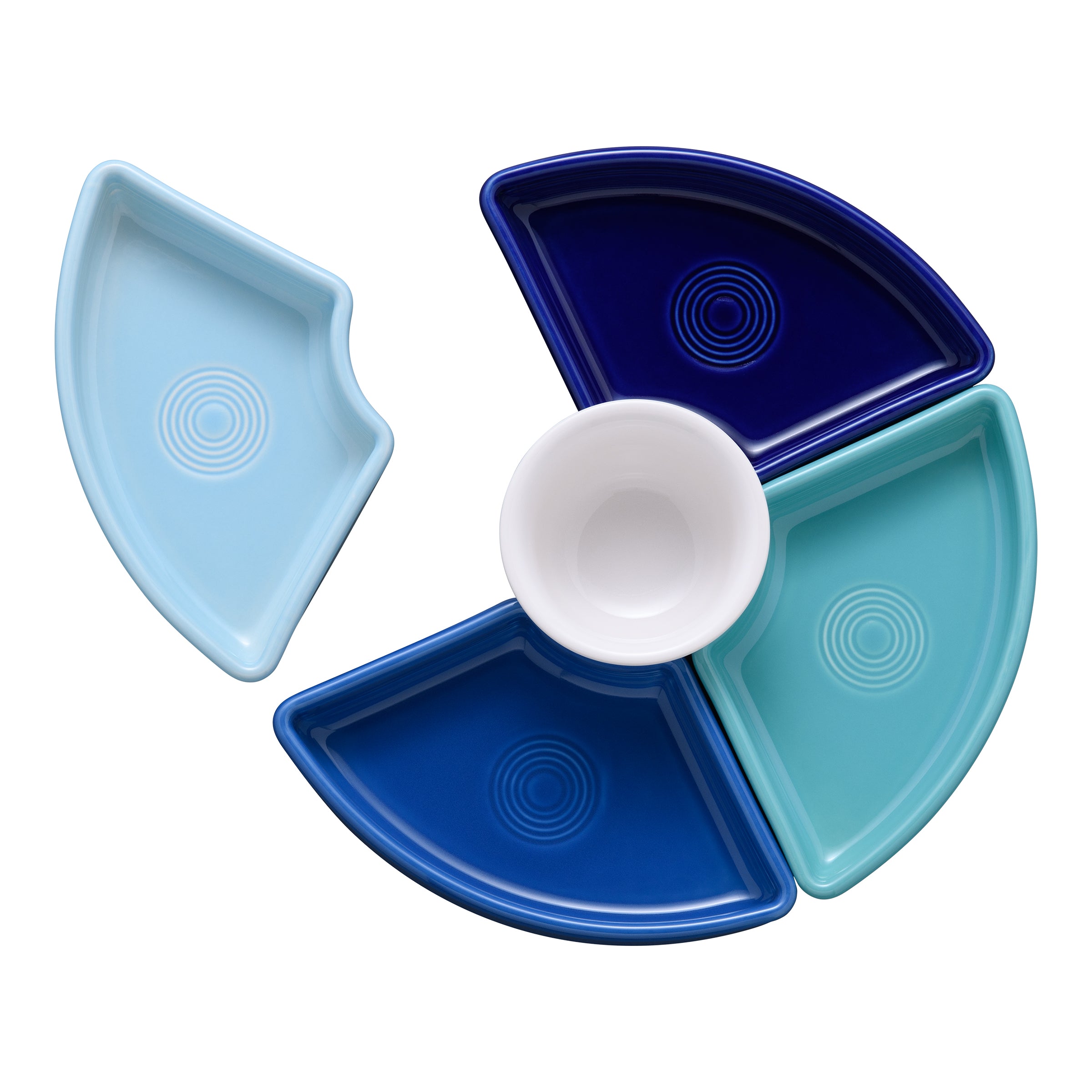 Fiesta Coastal Blues 5-Piece Mixed Colors Entertaining Set 8 1/5 Inch - Image 2
