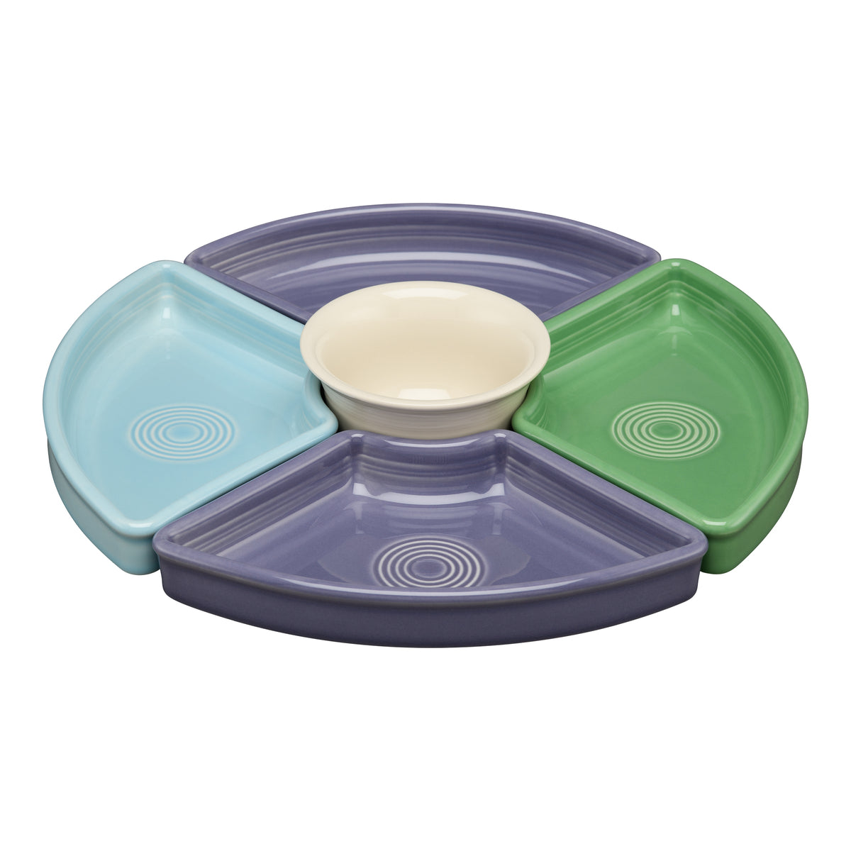 Fiesta Lavender Bloom Mixed Color 5-Piece Entertaining Set 8 1/5 Inch