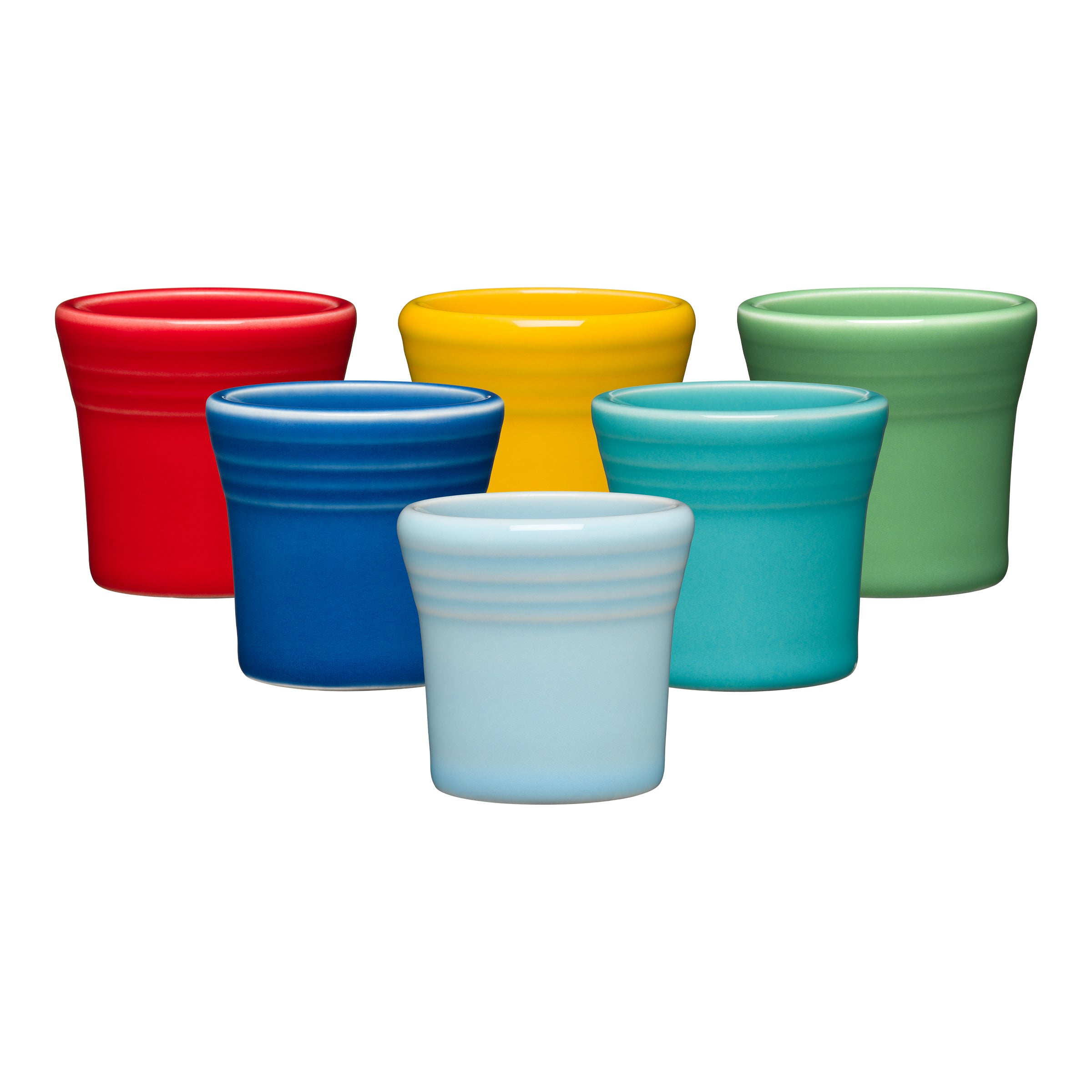 Fiesta Vibrant 1 1/2 OZ Mixed Colors 6pc Ceramic Shot Glass Set