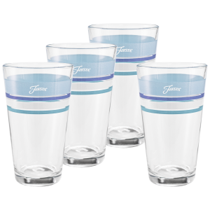 Fiesta 16 oz. Fiesta® Edgeline Coastal Blue Cooler Glass - Set of 4