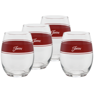 Fiesta 15 oz. Fiesta® Frame Stemless Wine Scarlet – Set of 4