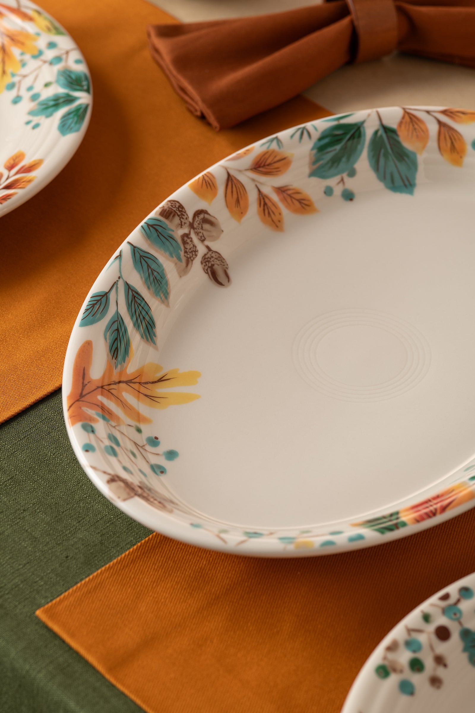 Fiesta Autumn Fields 13 5/8 Inch Large Oval Serving Platter - Image 2