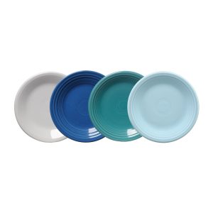 Fiesta Mixed Coastal Blues Classic Rim 7 1/4 Inch Salad Plate, Set of 4