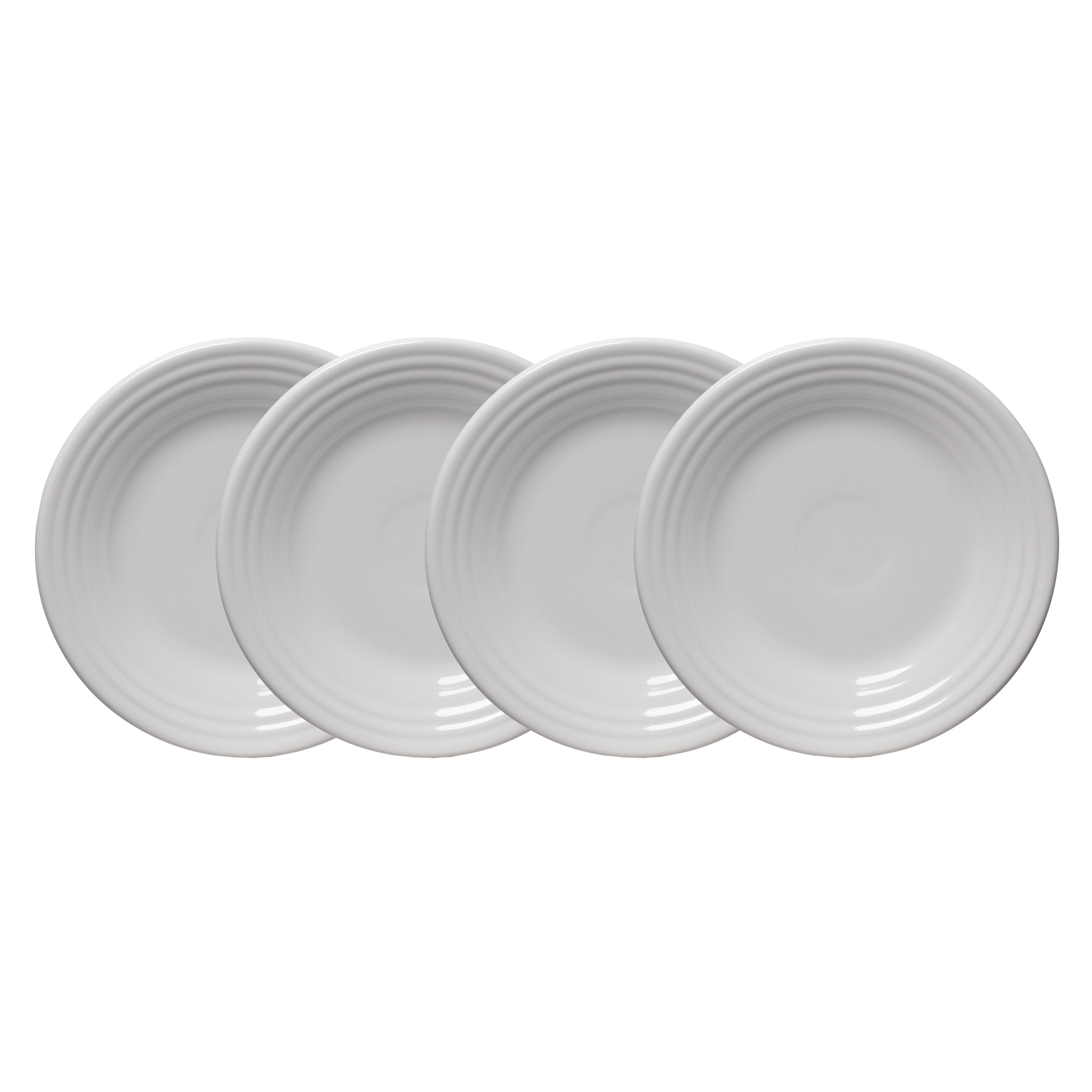 Fiesta White Classic Rim 9 Inch Luncheon Plate, Set of 4