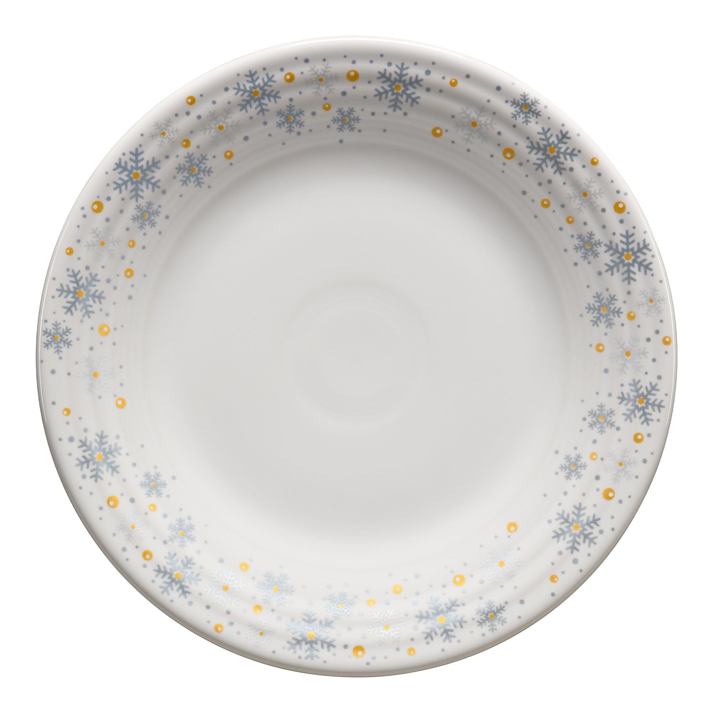 Fiesta White Snowflake Classic Rim 9 Inch Luncheon Plate