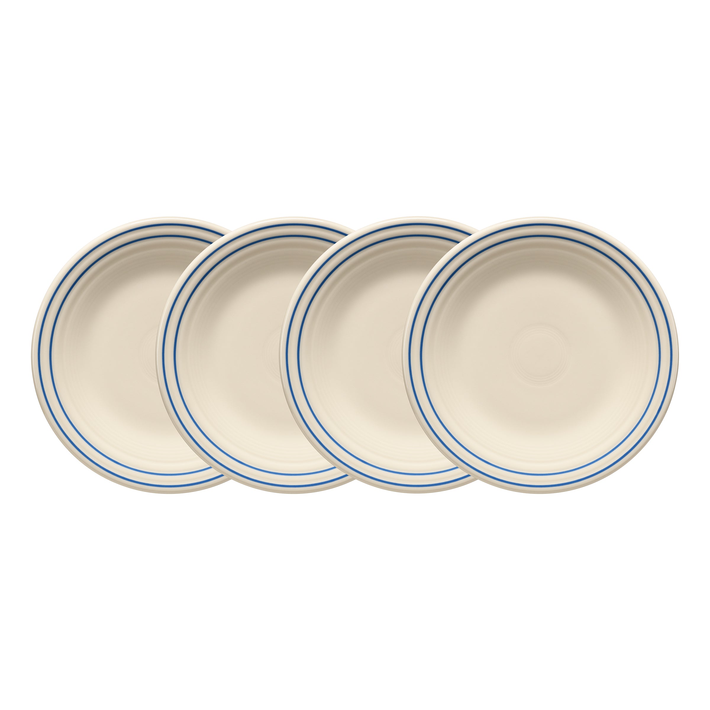 Fiesta Americana Lapis Band Set of 4 Classic Rim 9 Inch Luncheon Plate