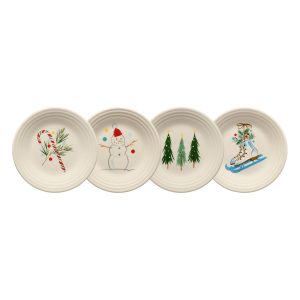 Fiesta Jolly Christmas Set of 4 Classic Rim 9 Inch Luncheon Plate