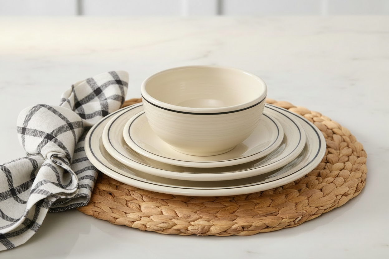 Fiesta Black Band Classic Bistro 3-Piece Dinnerware Set, Service For 1 - Image 2