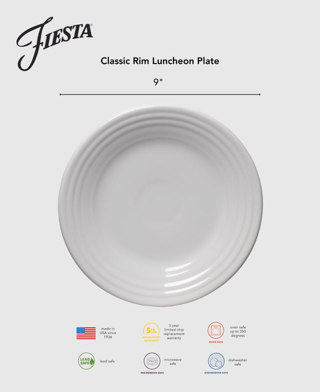 Fiesta Botanical Floral Sky Classic Rim 9 Inch Luncheon Plate - Image 4